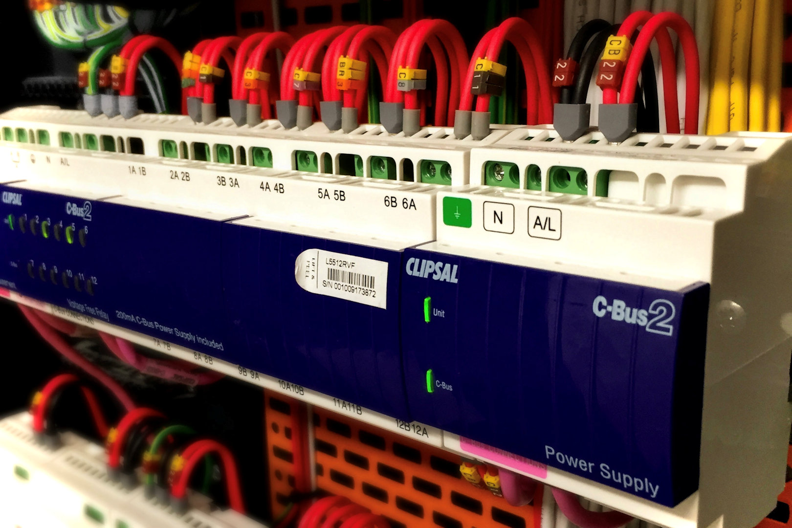 clipsal cbus 12 way relay installed in switchboard by microngroup