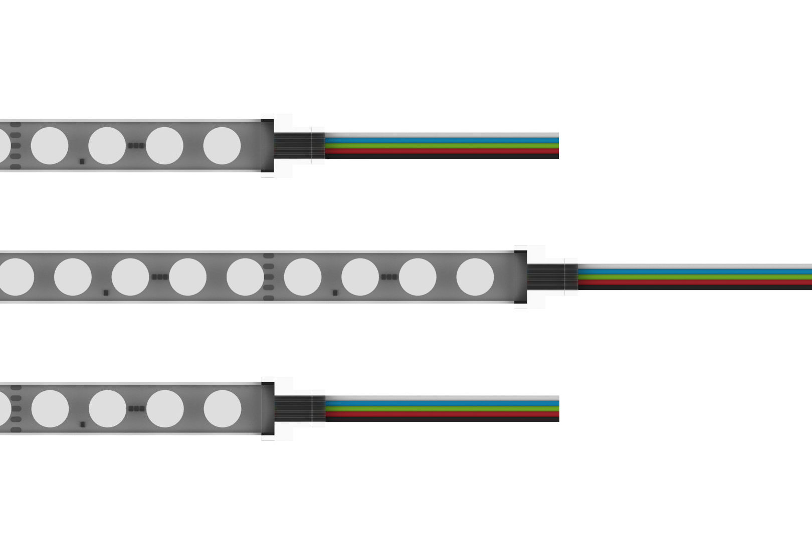 RGB led strip with leads